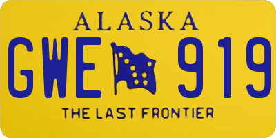 AK license plate GWE919