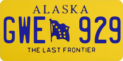 AK license plate GWE929