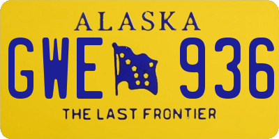 AK license plate GWE936