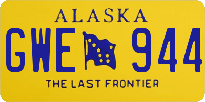 AK license plate GWE944