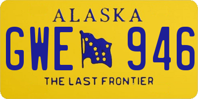 AK license plate GWE946