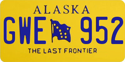 AK license plate GWE952