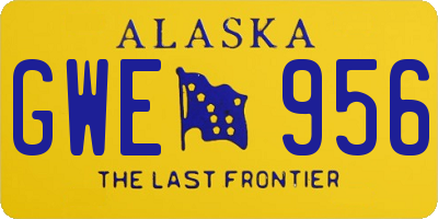 AK license plate GWE956