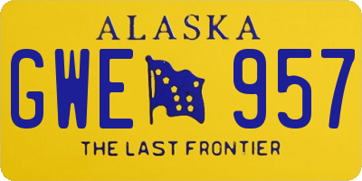 AK license plate GWE957