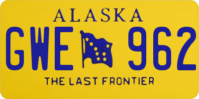 AK license plate GWE962