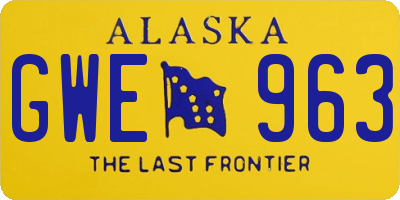 AK license plate GWE963