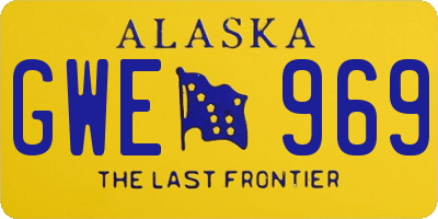 AK license plate GWE969