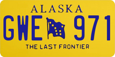 AK license plate GWE971