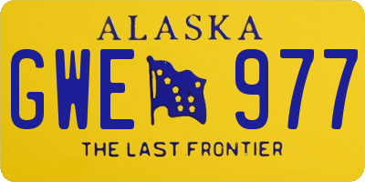 AK license plate GWE977