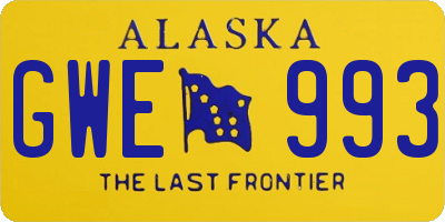 AK license plate GWE993