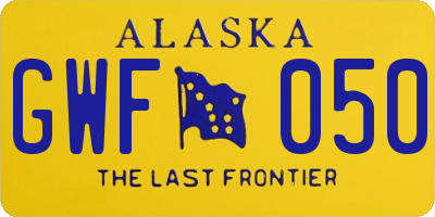 AK license plate GWF050