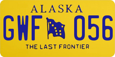AK license plate GWF056