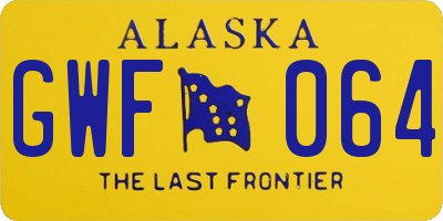 AK license plate GWF064