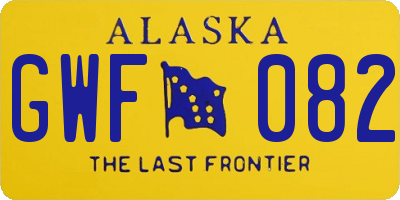 AK license plate GWF082