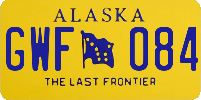 AK license plate GWF084