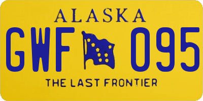 AK license plate GWF095