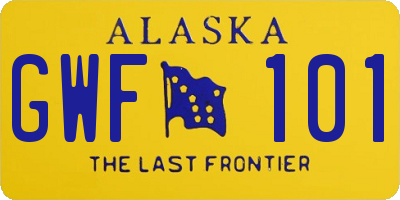 AK license plate GWF101