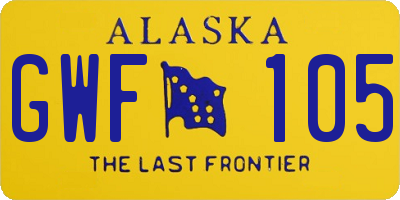 AK license plate GWF105