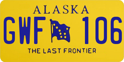 AK license plate GWF106