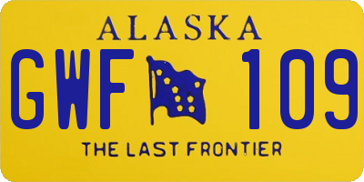 AK license plate GWF109