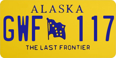 AK license plate GWF117