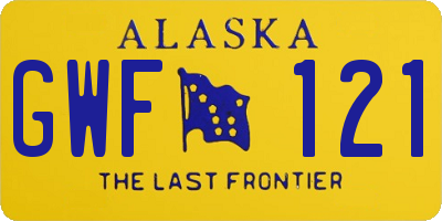 AK license plate GWF121