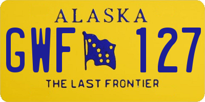 AK license plate GWF127