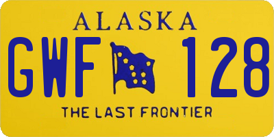 AK license plate GWF128