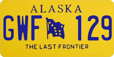 AK license plate GWF129