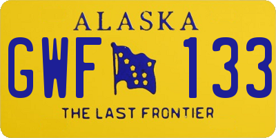 AK license plate GWF133