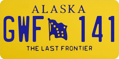 AK license plate GWF141