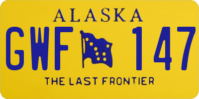 AK license plate GWF147