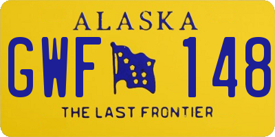 AK license plate GWF148