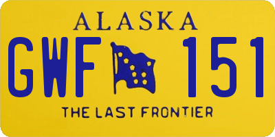 AK license plate GWF151