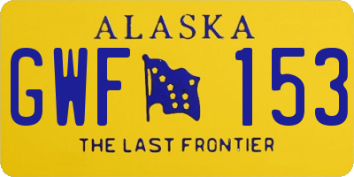 AK license plate GWF153