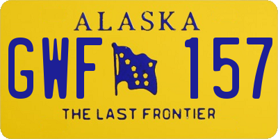 AK license plate GWF157
