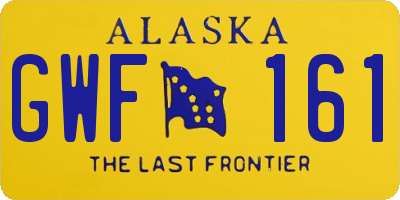 AK license plate GWF161