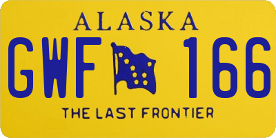 AK license plate GWF166