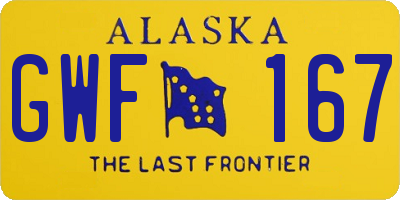 AK license plate GWF167