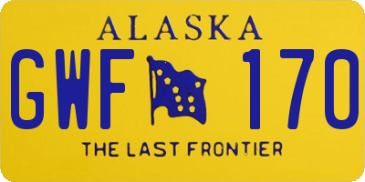 AK license plate GWF170