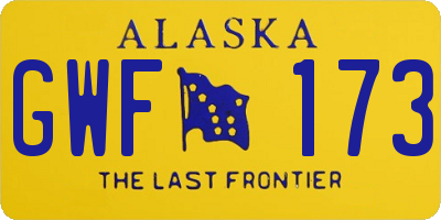 AK license plate GWF173