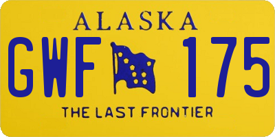AK license plate GWF175