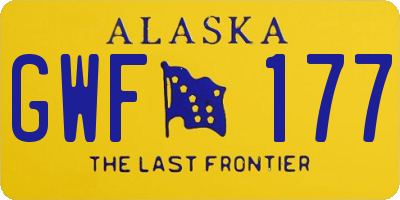 AK license plate GWF177