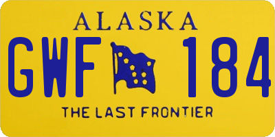 AK license plate GWF184