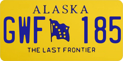 AK license plate GWF185