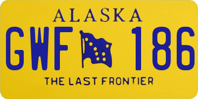 AK license plate GWF186