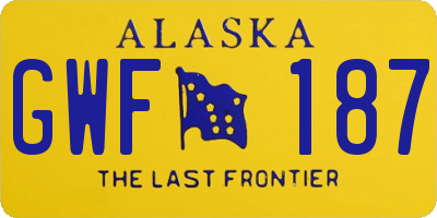 AK license plate GWF187