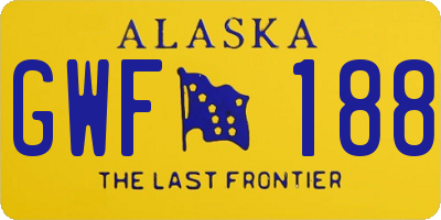 AK license plate GWF188