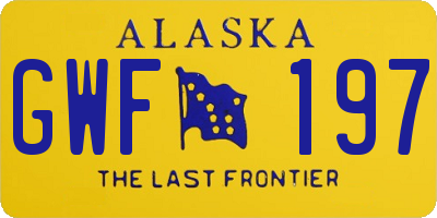 AK license plate GWF197