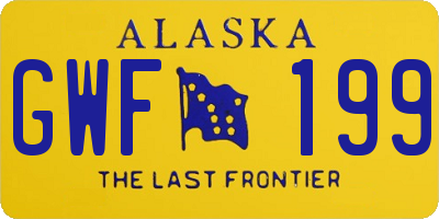 AK license plate GWF199